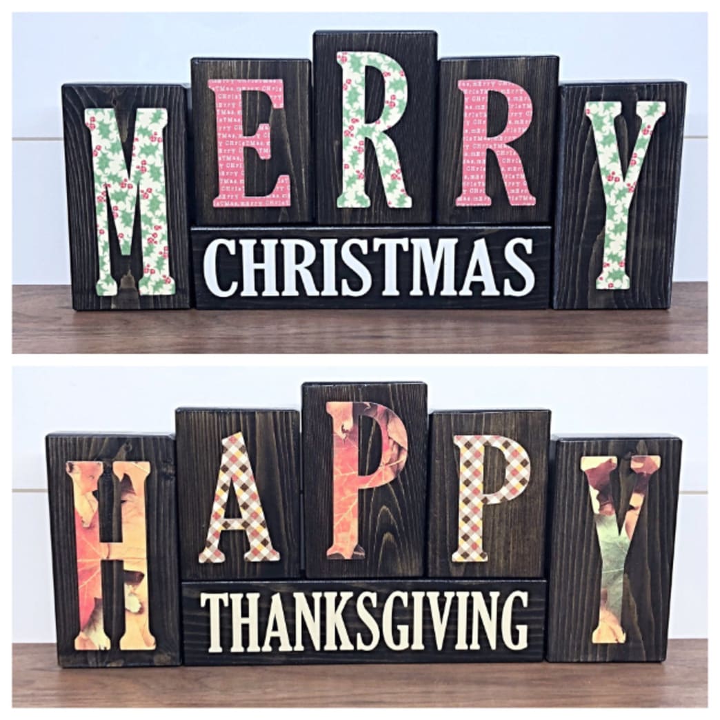 DIY Reversible Letter Block Set Tutorial – Bourbon Creek Crafts