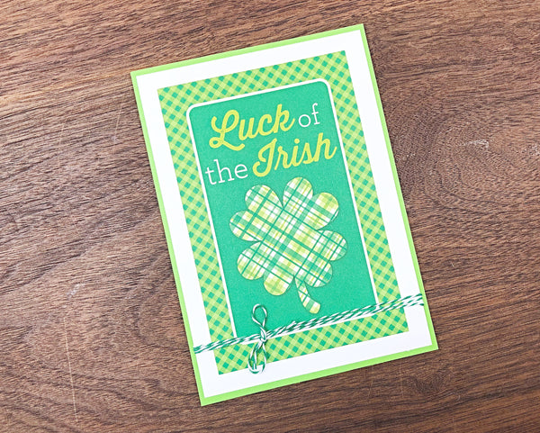 Cute St. Patrick’s Day Handmade Greeting Card, Luck of the Irish