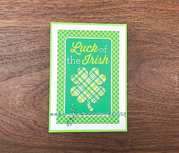 Cute St. Patrick’s Day Handmade Greeting Card, Luck of the Irish