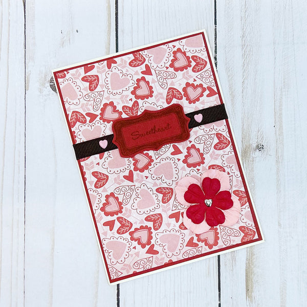 Sweetheart Valentine's Day Card, Handmade Happy Valentine's Day Greeting Card