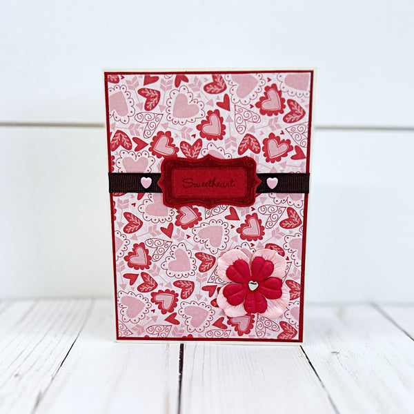 Sweetheart Valentine's Day Card, Handmade Happy Valentine's Day Greeting Card