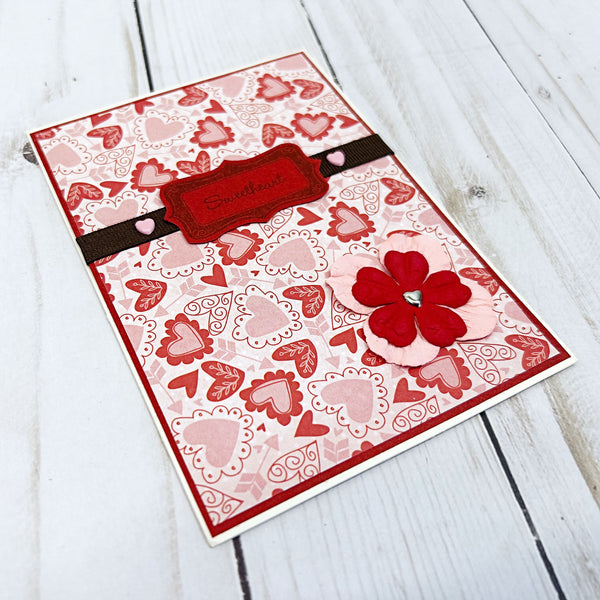 Sweetheart Valentine's Day Card, Handmade Happy Valentine's Day Greeting Card