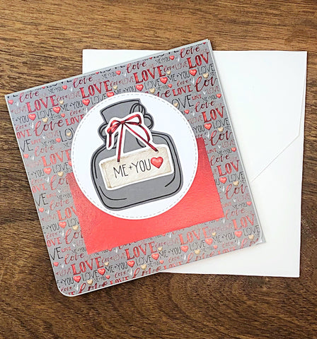 Valentine's Day Love Photo Album Card, Pretty Handmade Greeting Card and Gift
