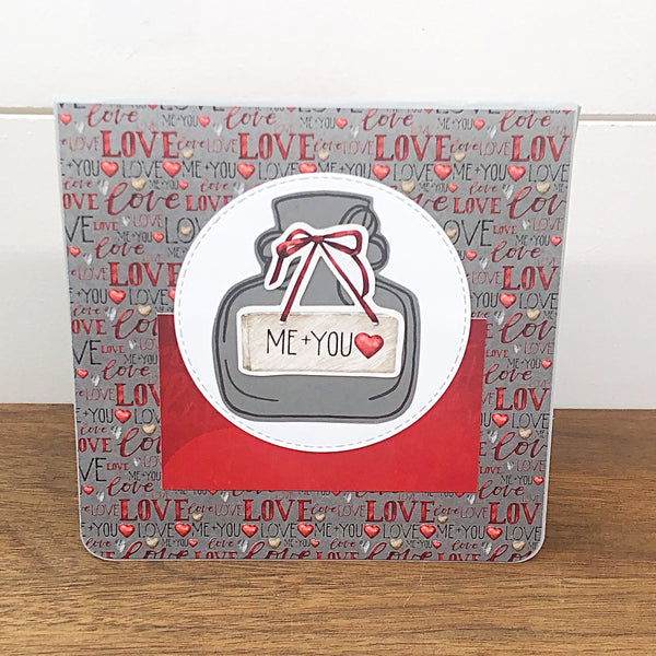 Valentine's Day Love Photo Album Card, Pretty Handmade Greeting Card and Gift