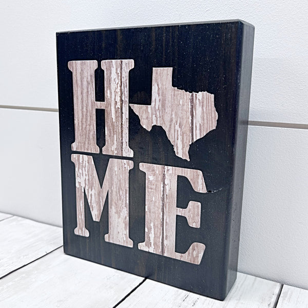 Texas Home Shelf Sign | Farmhouse Style Decor