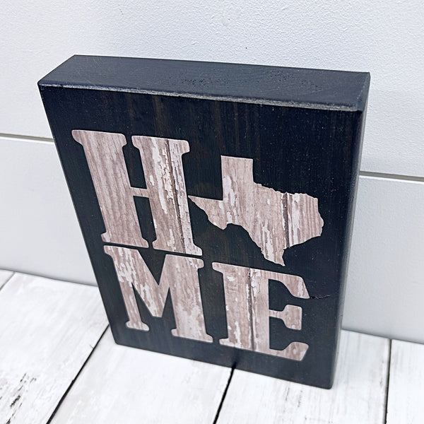 Texas Home Shelf Sign | Farmhouse Style Decor