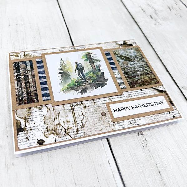 Rustic Happy Father’s Day Handmade Greeting Card