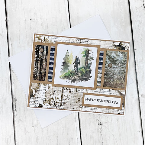 Rustic Happy Father’s Day Handmade Greeting Card