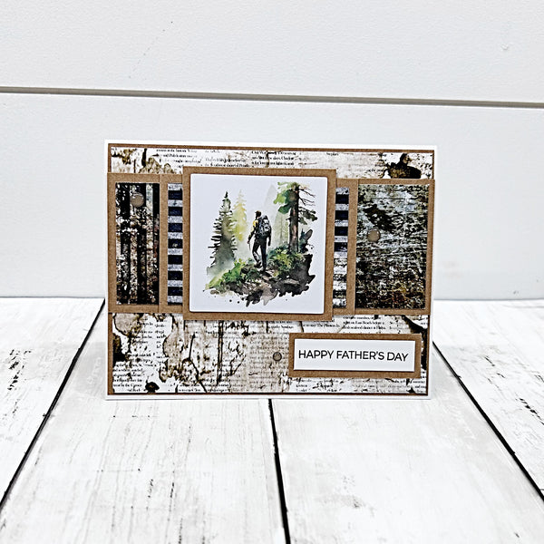 Rustic Happy Father’s Day Handmade Greeting Card