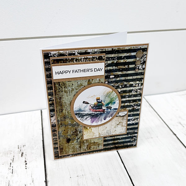 Rustic Happy Father’s Day Handmade Greeting Card