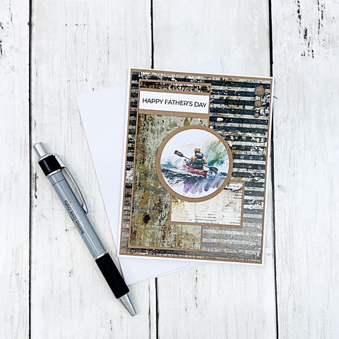 Rustic Happy Father’s Day Handmade Greeting Card