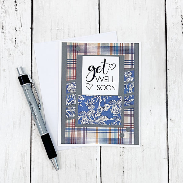 Get Well Soon Handmade Card for Man or Woman