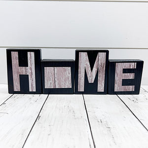Wyoming Home Rustic Wooden Letter Block Set, Farmhouse Style Decor for Shelf, Mantle or Tabletop