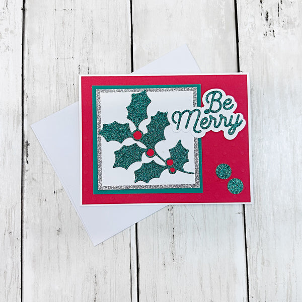 Be Merry Handmade Christmas Greeting Card