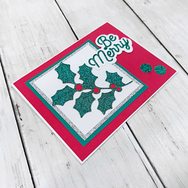 Be Merry Handmade Christmas Greeting Card