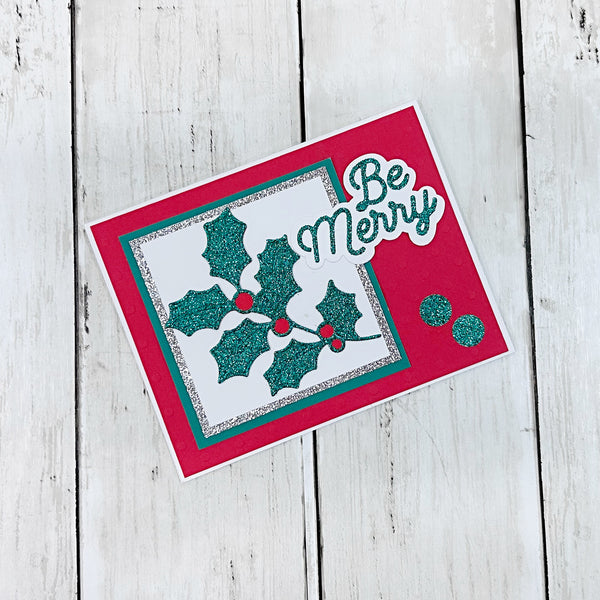 Be Merry Handmade Christmas Greeting Card
