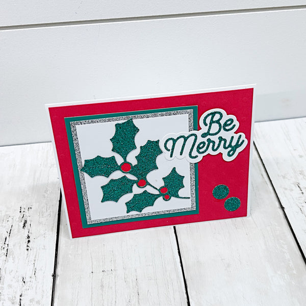 Be Merry Handmade Christmas Greeting Card