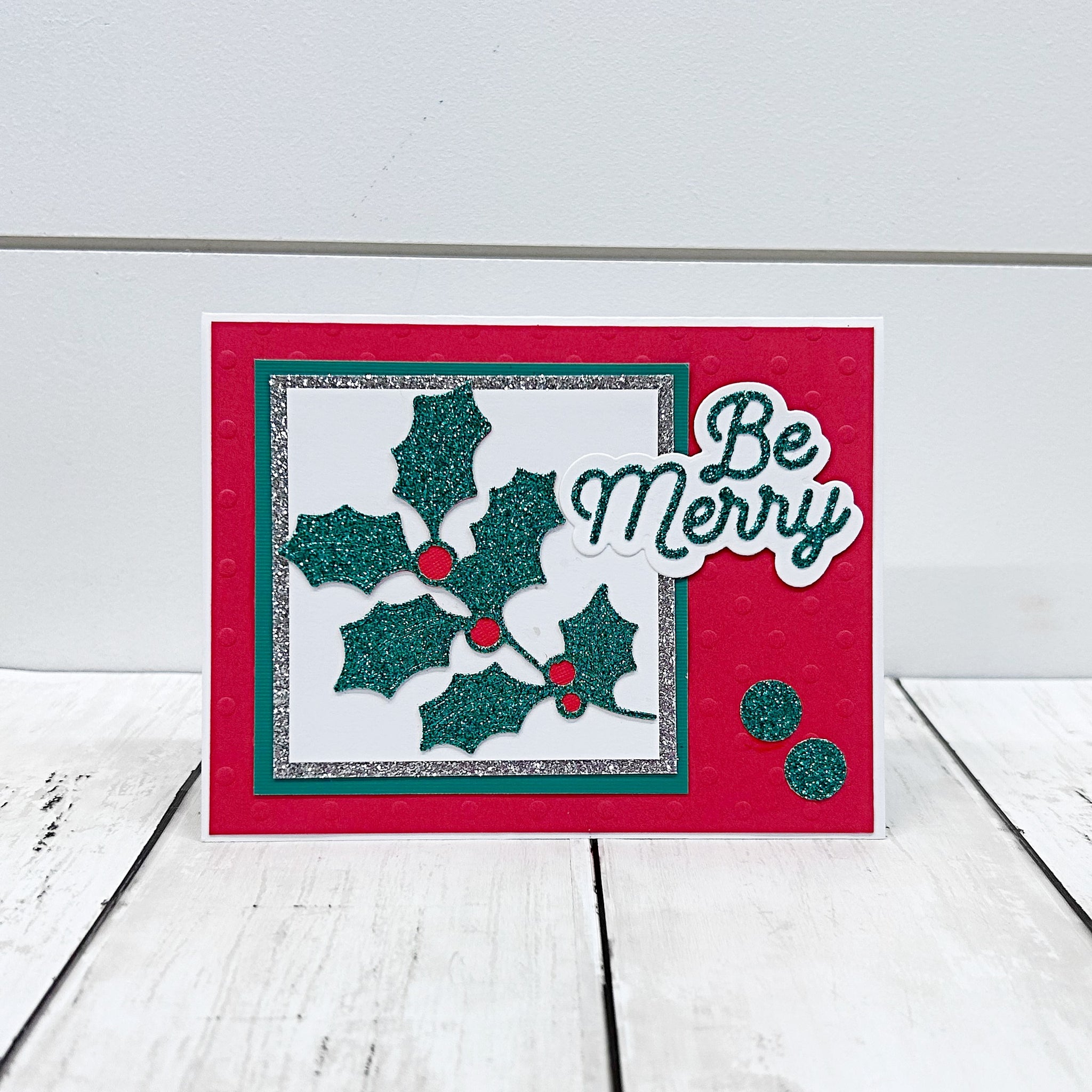 Be Merry Handmade Christmas Greeting Card