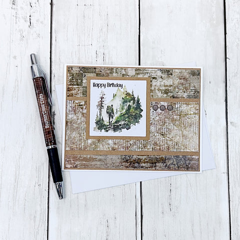 Masculine Happy Birthday Handmade Greeting Card