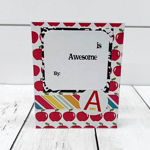 Interactive Teacher Thank you Card, Accordion Fold with Gift Card Pocket