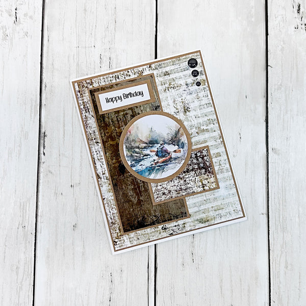 Happy Birthday Masculine   Handmade Greeting Card