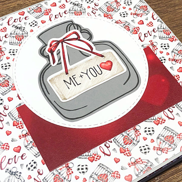 Valentine's Day Me and You Photo Album Card, Pretty Handmade Greeting Card and Gift