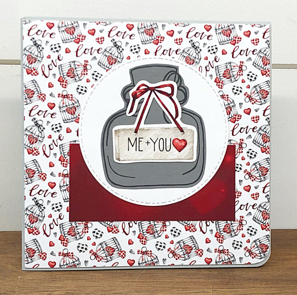 Valentine's Day Me and You Photo Album Card, Pretty Handmade Greeting Card and Gift