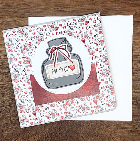 Valentine's Day Me and You Photo Album Card, Pretty Handmade Greeting Card and Gift