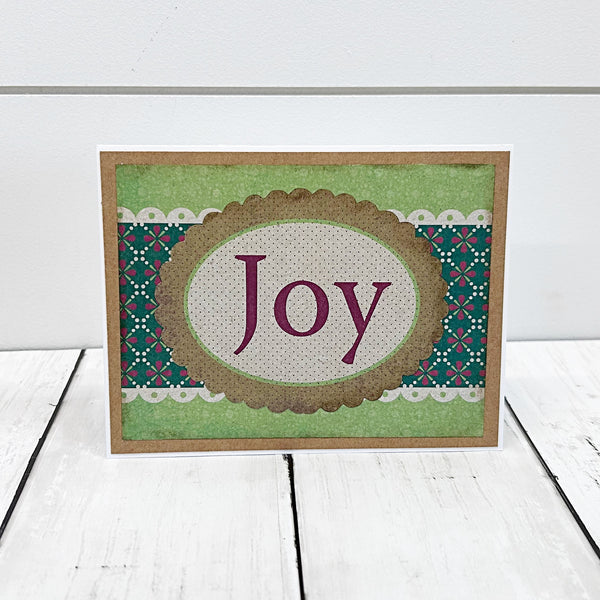 Vintage Style Christmas Card Set of 7, Handmade Holiday Cards