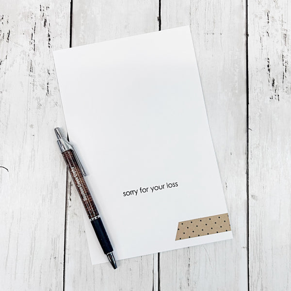 Sympathy Card, Handmade Condolences Card