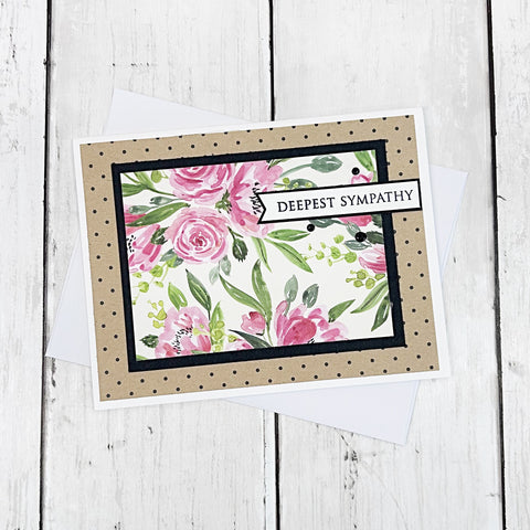 Sympathy Card, Handmade Condolences Card