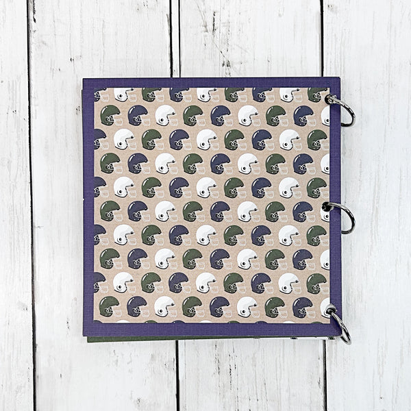 Football Premade Mini Photo Scrapbook Album, Ready for Photos