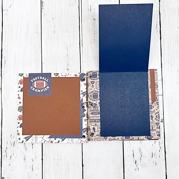 Football Premade Mini Photo Scrapbook Album, Ready for Photos