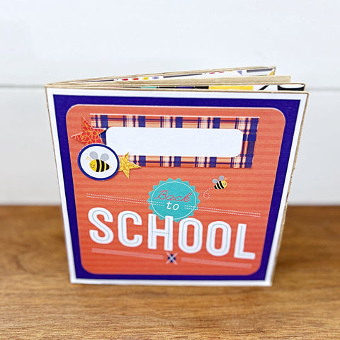 Back to School Photo Scrapbook Album, Premade 6x6 Inch Mini Scrapbook for Teachers or Kids