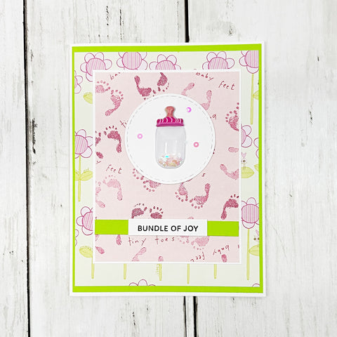 New Baby Congratulations Card, Baby Girl Handmade Greeting