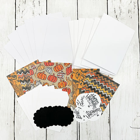 DIY Halloween Card Kit, Make Your Own Greeting Cards, Beginner Cardmaking Kit