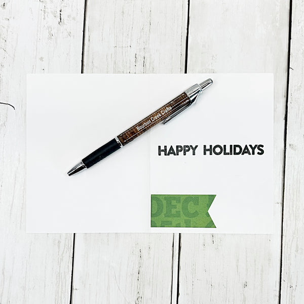 Fun Cocktail Themed Christmas Card Set of 8, Handmade Holiday Cards
