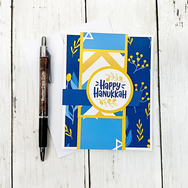 Happy Hanukkah Card Set of 6, Handmade Holiday Cards