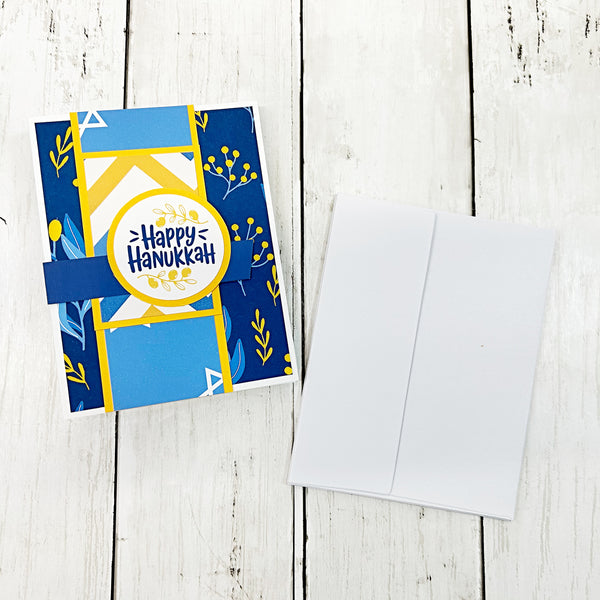 Happy Hanukkah Card Set of 6, Handmade Holiday Cards