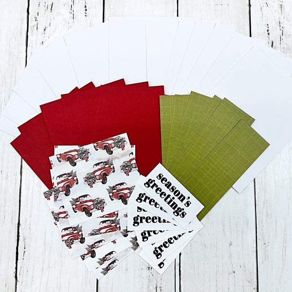 DIY Christmas Card Kit, Make Your Own Greeting Cards, Beginner Cardmaking Kit