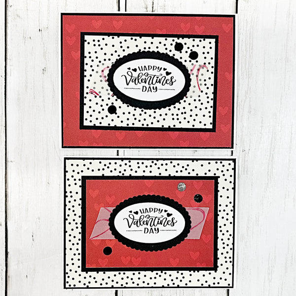 Valentine's Day Card Set of 6, Handmade Holiday Greetings