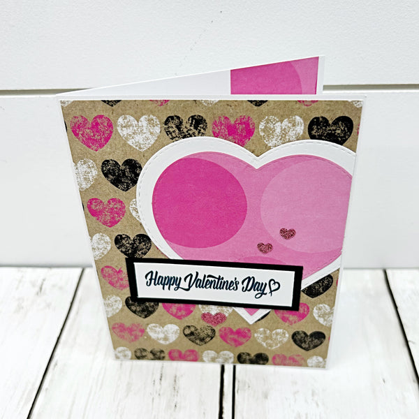 Handmade Happy Valentine's Day Cards, Set of 6 Notecards