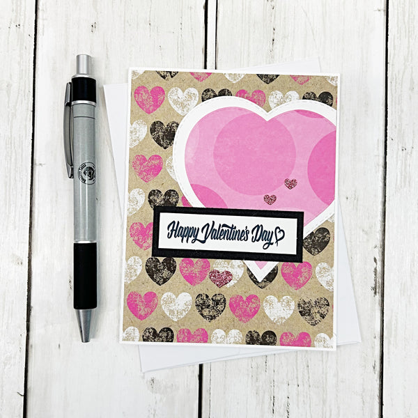 Handmade Happy Valentine's Day Cards, Set of 6 Notecards