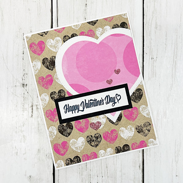 Handmade Happy Valentine's Day Cards, Set of 6 Notecards