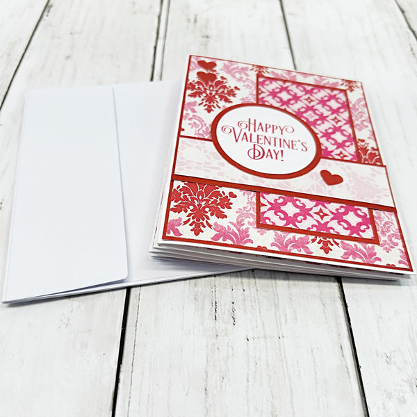 Handmade Happy Valentine's Day Cards, Set of 4 Greeting Cards