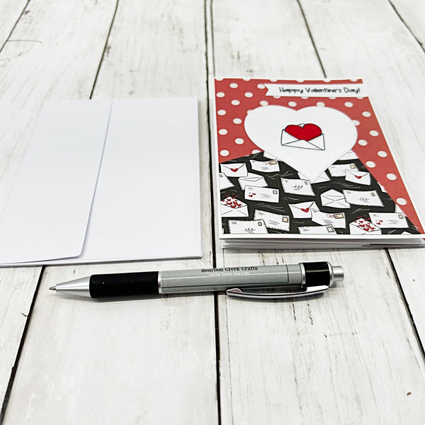 Happy Valentine's Day Cards, Set of 4 Handmade Greeting Cards