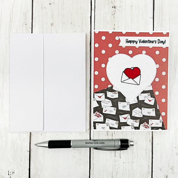 Happy Valentine's Day Cards, Set of 4 Handmade Greeting Cards