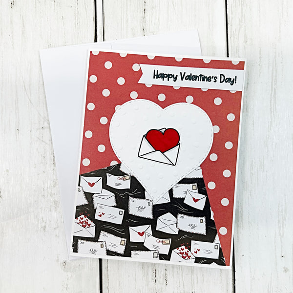 Happy Valentine's Day Cards, Set of 4 Handmade Greeting Cards