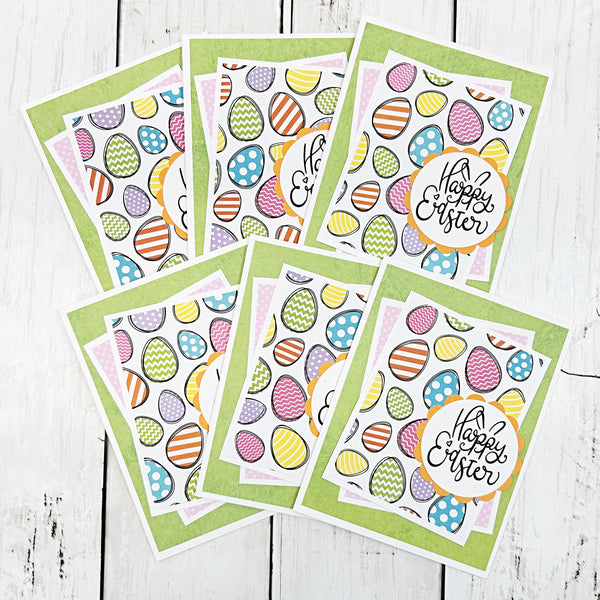 Handmade Happy Easter Note Card Set of 6