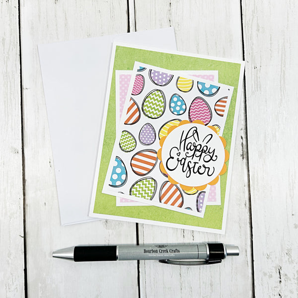 Handmade Happy Easter Note Card Set of 6